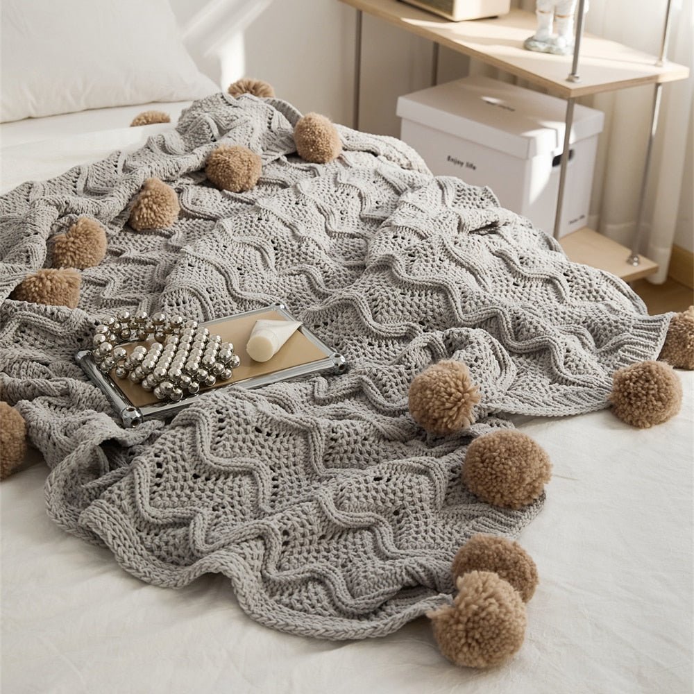 PomPrestige Luxury Throw - CozifyDecor