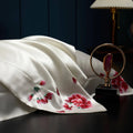 Silken Blossom Embroidered Pillowcase - CozifyDecor