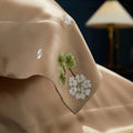 Silken Blossom Embroidered Pillowcase - CozifyDecor