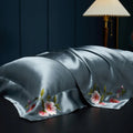 Silken Blossom Embroidered Pillowcase - CozifyDecor